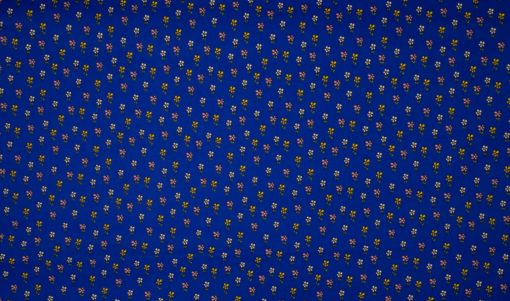 Baumwolle Webware Blümchen auf royalblau Stoffstübli