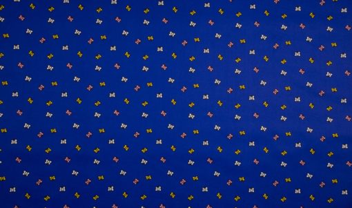 Baumwolle Webware Schmetterlinge auf royalblau Stoffstübli