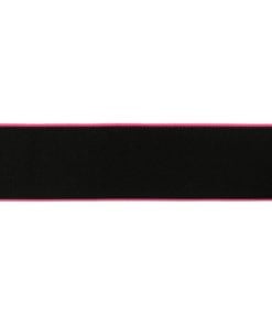 Gummiband Schwarz 4cm mit farbigen rand