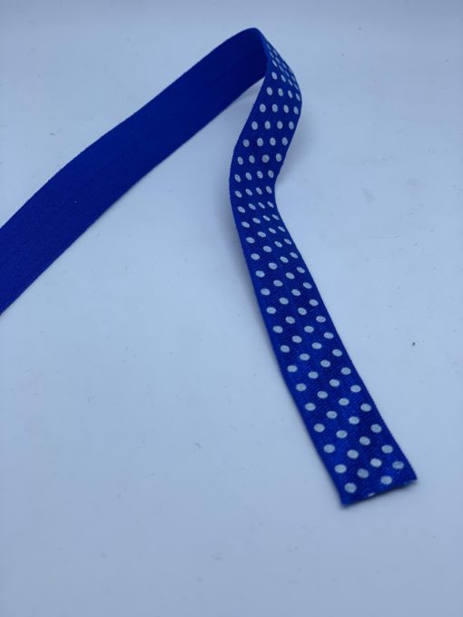 elastisches Einfassband Royal mit Dots weiss