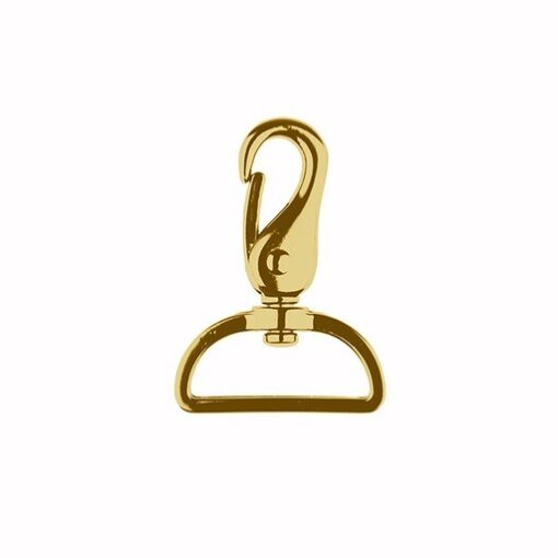 Taschenkarabiner 40mm gold elegant Stoffstübli