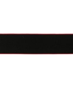 Gummiband Schwarz 4cm mit farbigen rand