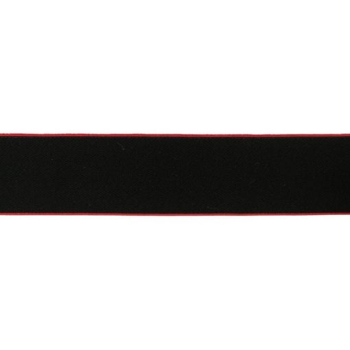 Gummiband Schwarz 4cm mit farbigen rand
