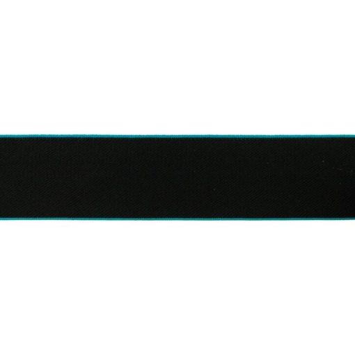 Gummiband Schwarz 4cm mit farbigen rand