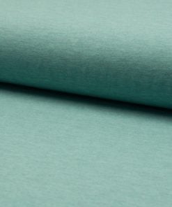 Jersey uni melange mint Stoffstübli