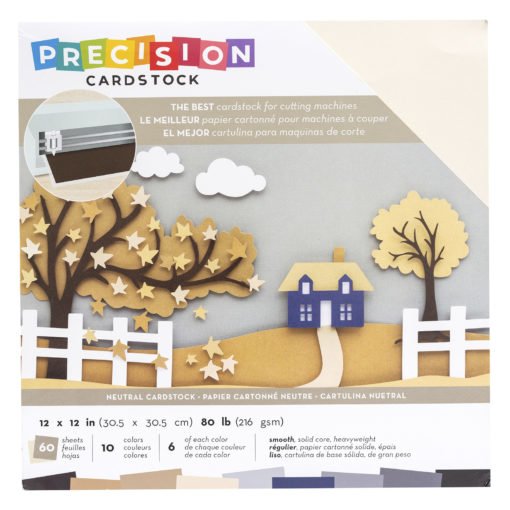 Precision Cardstock 12" x 12 " smooth neutra Stoffstübli