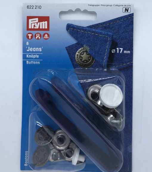 Prym Jeansknöpfe American Star Altsilber 17mm