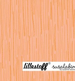 Jersey Lillestoff Längsstreifen rosagelb Stoffstübli