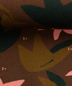 Jersey Free Fallin Flowers brown by brinarina
