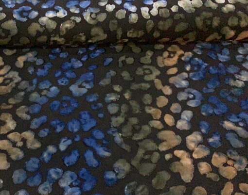 Jersey Ausbrenner Blau Batik