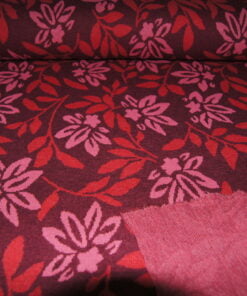 Jacquard Jersey Fleur rouge