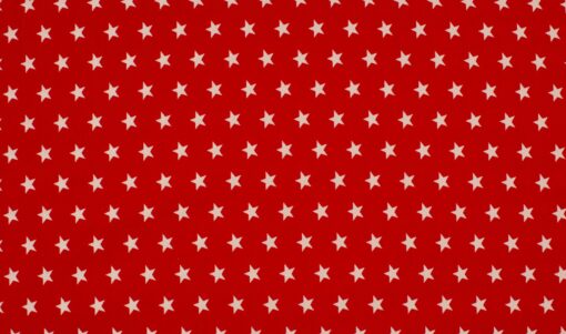 Webware Baumwolle Sterne auf Rot