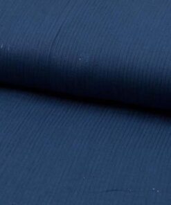 Baumwolle Musselin mit Lurex weich dark denim