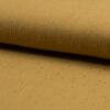 Baumwolle Nuscheli mit Gold Dots senf