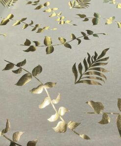 Webware Canvas Deko Druck gold Le Foglie