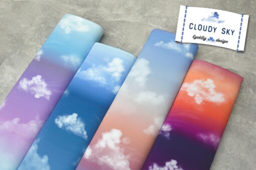 French Terry Cloudy Sky Stoffstübli