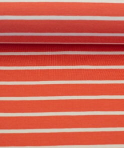 Ringeljersey Isa Coral/Weiss