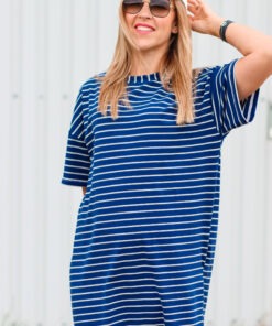 Ringeljersey Isa Marine/Weiss