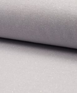 Bündchen glatt silver mit Lurex