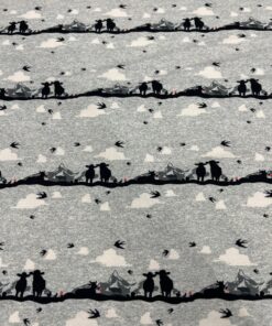 French Terry Kuuhl in Grau NEU