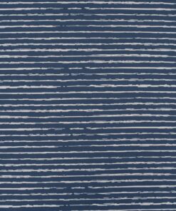 Jersey Chalky stripes weiss auf Denim