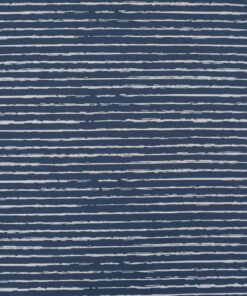 Jersey Chalky stripes weiss auf Denim