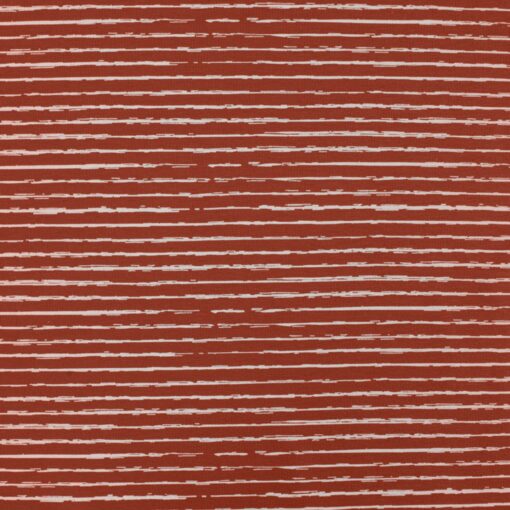 Jersey Chalky stripes weiss auf Ziegel
