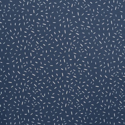 Jersey Konfetti weiss auf denim