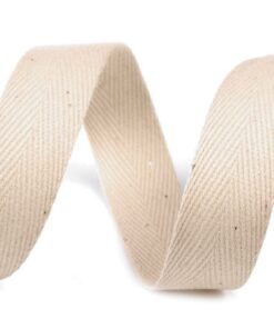 Köperband 14mm Beige