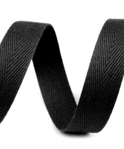 Köperband 20mm Schwarz