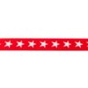 Gummiband 2cm weich Rot mit Sternen