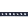 Gummiband 2cm weich Navy mit Sternen