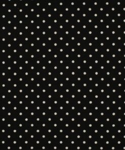 Viskose Jersey Dots weiss auf schwarz