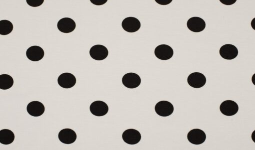 Viskose Jersey Big Dots Schwarz auf Weiss