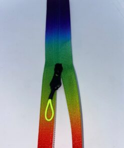 Zipper 5mm Schwarz mit neon gelb