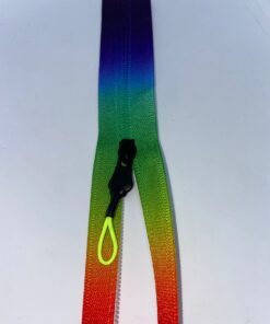 Zipper 5mm Schwarz mit neon gelb