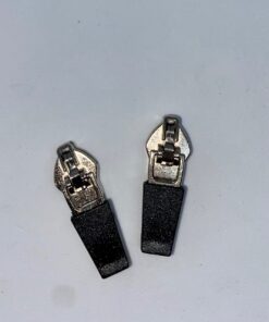 Zipper 5mm Silber Schwarz
