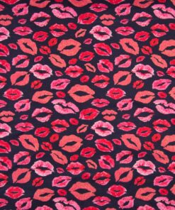 Jersey glitter Lips auf Marine