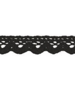 Baumwolle Spitze Schwarz