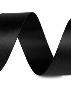 Satinband / Atlasband 24mm Schwarz