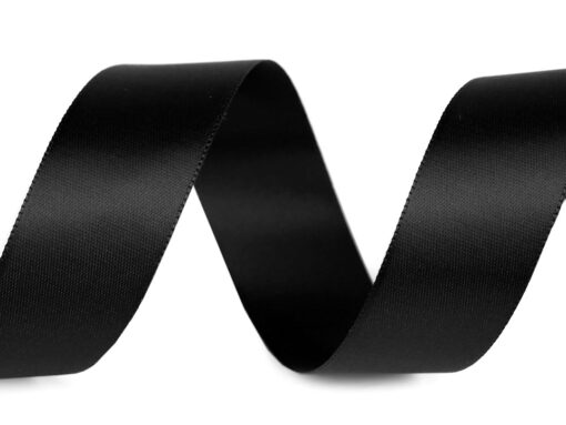 Satinband / Atlasband 24mm Schwarz