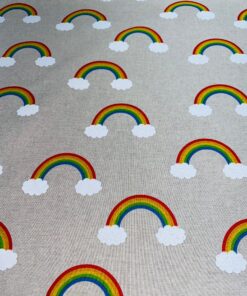 Canvas Regenbogen Wolke ecru Stoffstübli