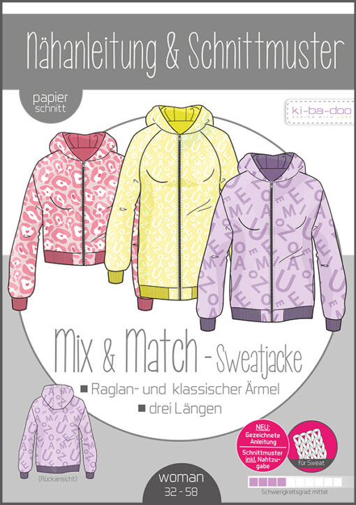 Kibadoo Mix Match Sweatjacke Stoffstübli