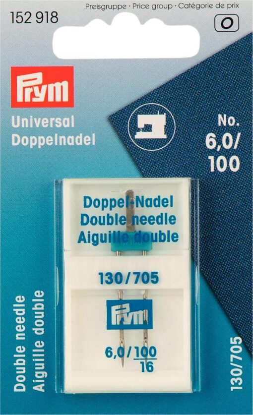 Nähmaschinennadel Prym Zwilling Universal 6.0 mm Stoffstübli