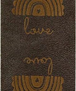 Knick Label Regenbogen love Braun