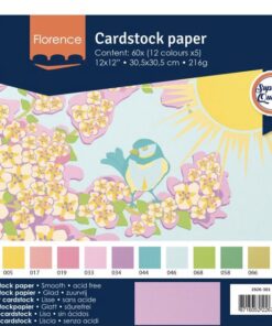 Cardstock smooth 30.5cm x 30.5cm 12x5 Blatt