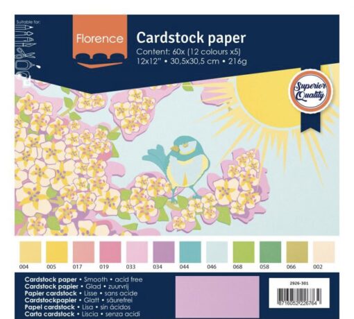 Cardstock smooth 30.5cm x 30.5cm 12x5 Blatt