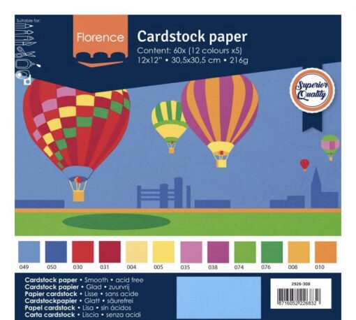 Cardstock smooth Basic 30.5cm x 30.5cm 12x5 Blatt