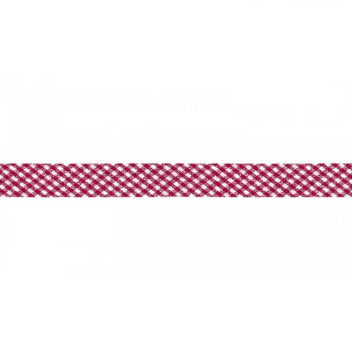 Schrägband Vichy Rot