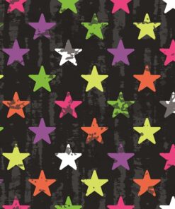 French Terry Neon Stars Stoffstübli